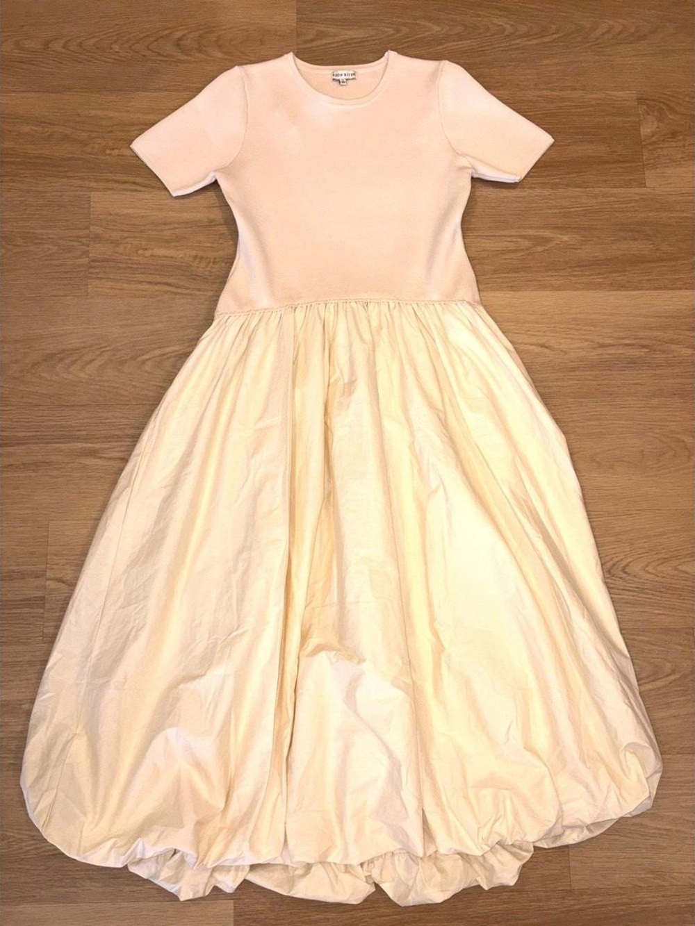 Moon River Pale Peach Top with Cream Full Midi Skirt Dress - Picture 12 of 12
